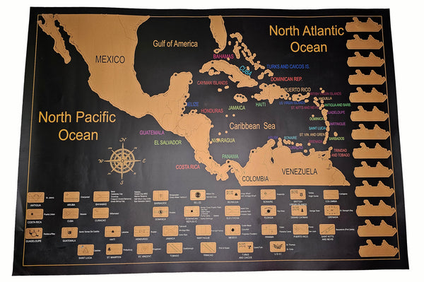 Caribbean Cruise Scratch Map