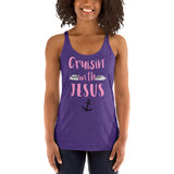 Cruisin' with Jesus Cute Travel Women's Racerback Tank - Thread Caboodle