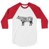 God Saved Steak Not Lettuce Cow Unisex Grunge Effect raglan