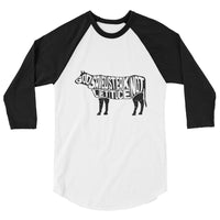 God Saved Steak Not Lettuce Cow Unisex Grunge Effect raglan