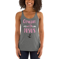 Cruisin' with Jesus Cute Travel Women's Racerback Tank - Thread Caboodle