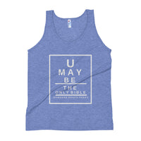Unisex Tank Top U may be the only Bible someone reads today Snellen Eye Chart - Thread Caboodle