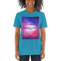 Psalm 103:12 As far as the East is from the West Geometric Color Design t-shirt