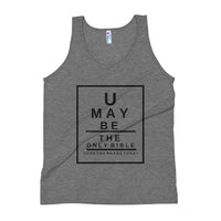 Unisex Tank Top U may be the only Bible someone reads today Snellen Eye Chart - Thread Caboodle