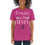 Cruisin' with Jesus Cute Travel Short sleeve t-shirt - Thread Caboodle
