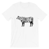 God Saved Steak Not Lettuce Cow Grunge Effect T-Shirt