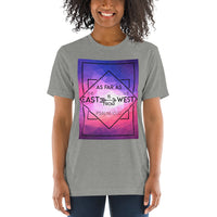 Psalm 103:12 As far as the East is from the West Geometric Color Design t-shirt