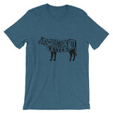 God Saved Steak Not Lettuce Cow Grunge Effect T-Shirt