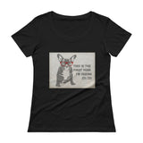 Cute French Bulldog with Glasses 2020 Vision t-shirt