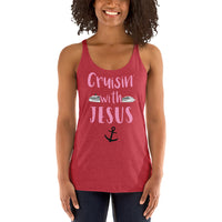 Cruisin' with Jesus Cute Travel Women's Racerback Tank - Thread Caboodle