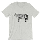God Saved Steak Not Lettuce Cow Grunge Effect T-Shirt