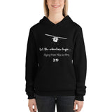 Flying from Miss to Mrs. Fleece Unisex hoodie - Thread Caboodle