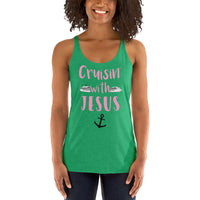 Cruisin' with Jesus Cute Travel Women's Racerback Tank - Thread Caboodle