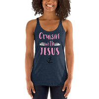 Cruisin' with Jesus Cute Travel Women's Racerback Tank - Thread Caboodle