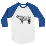 God Saved Steak Not Lettuce Cow Unisex Grunge Effect raglan