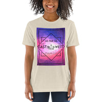 Psalm 103:12 As far as the East is from the West Geometric Color Design t-shirt