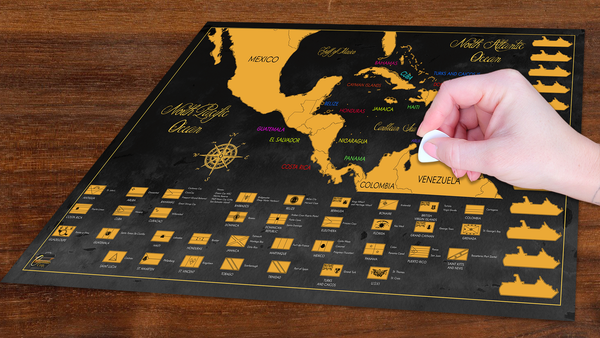 Caribbean Cruise Scratch Map